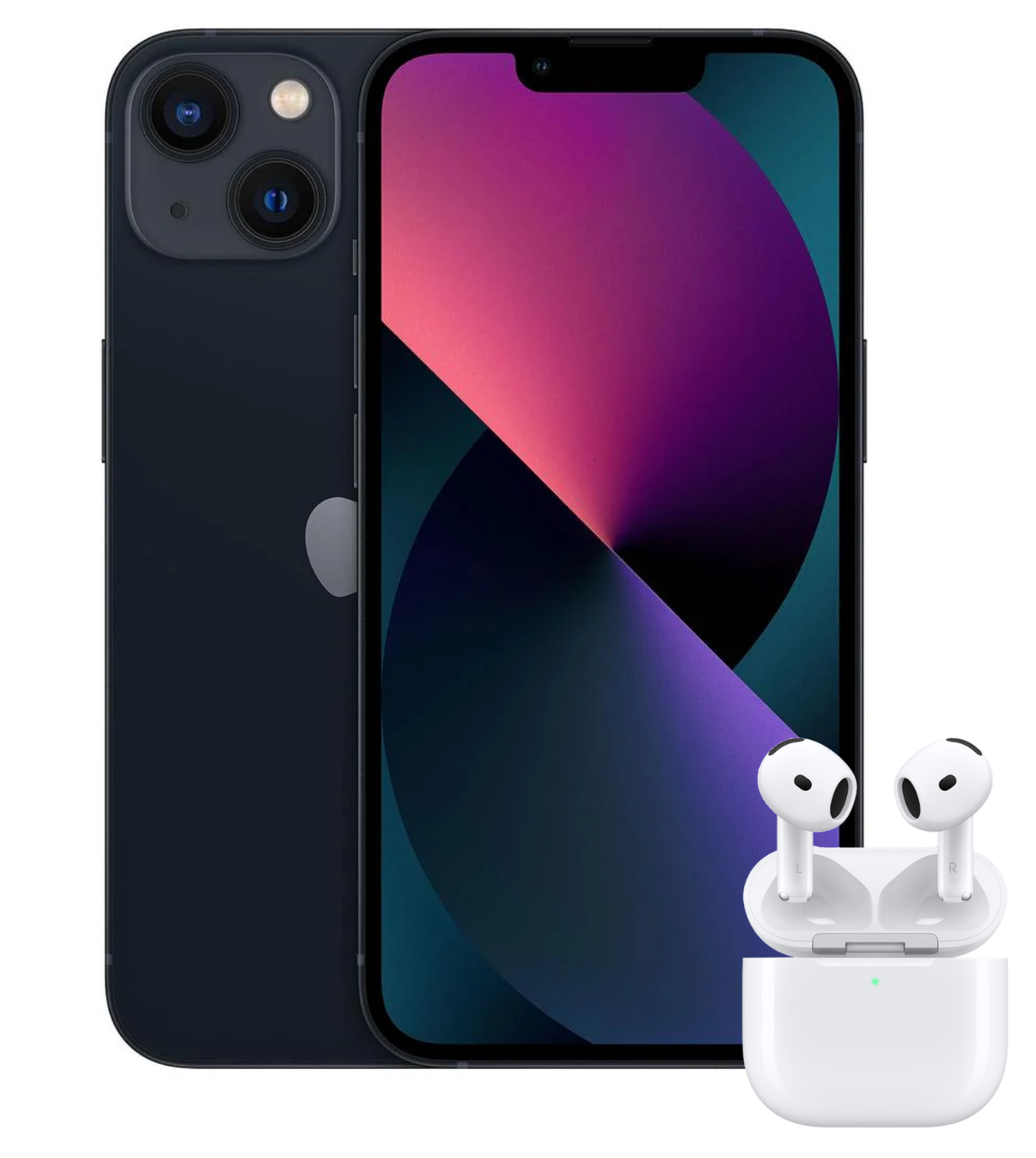 iPhone 13 128GB Black Grade 2 & AirPods 4 with Active Noise Cancellation